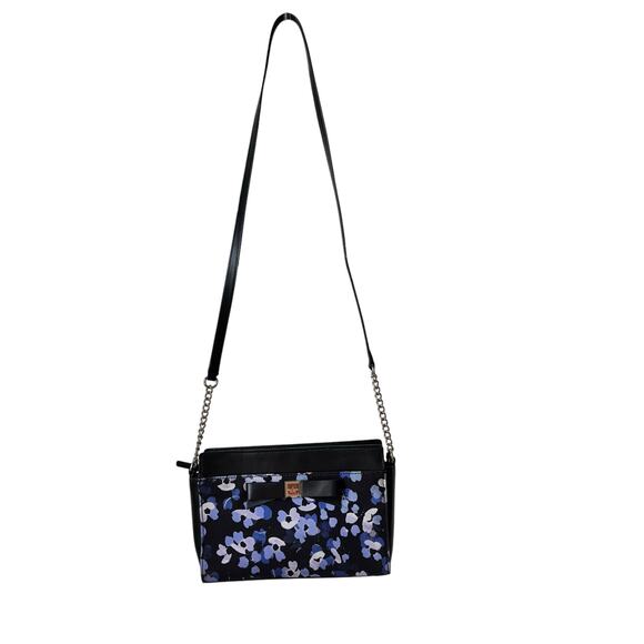 Kate Spade Crossbody Bag Blue White Floral Print Summer Designer‎ Shoulder Purse - Picture 3 of 16